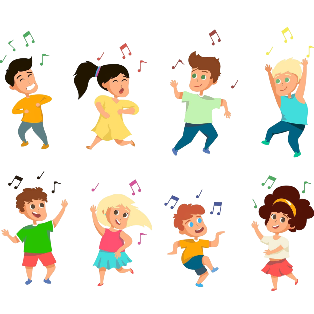 conjunto-divertidos-ninos-cantando-sobre-fondo-blanco